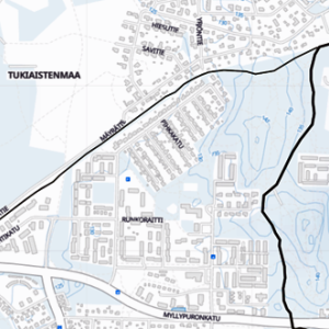 Lamminpään ulkoilureitit kartalla.