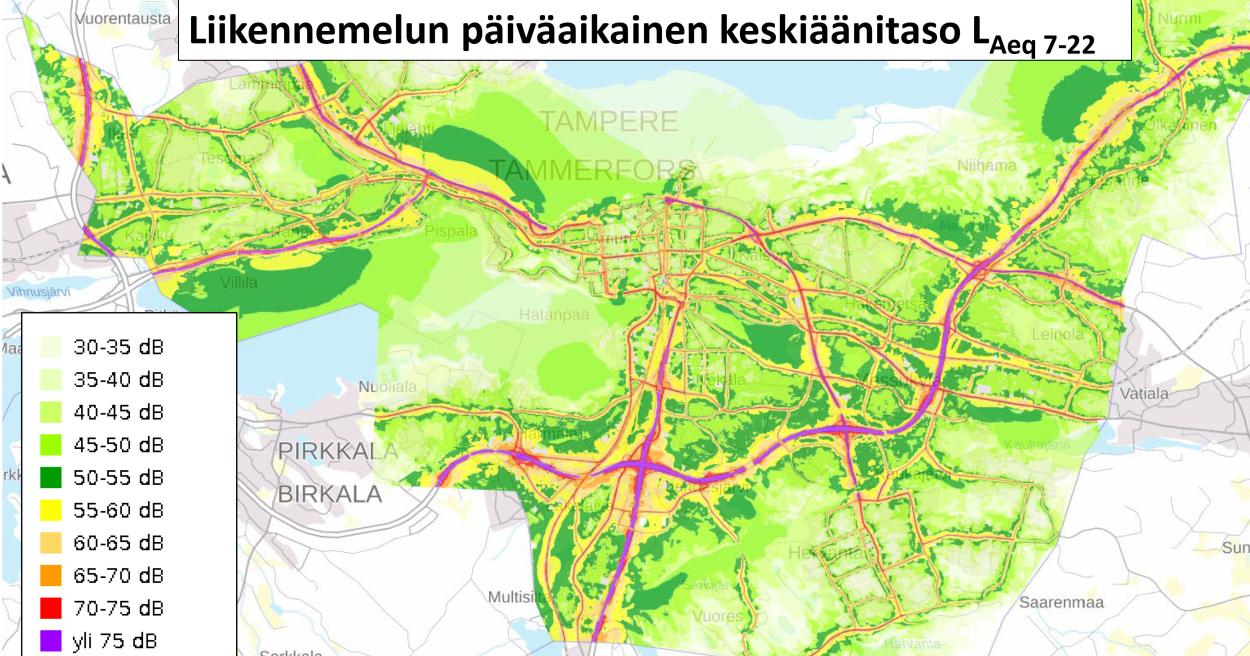 Uusi meluselvitys: kolmannes tamperelaisista asuu liikennemelualueella [ Tampereen kaupunki - Ajankohtaista]